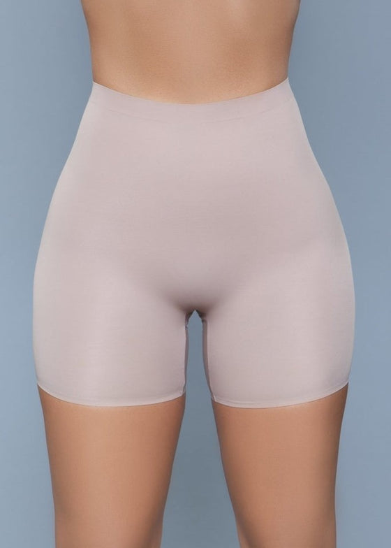 Nude Seamless Mid Waist Slip Shorts