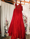 Red Fitted Mermaid Gown