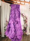 Purple Mermaid Ruffled Gown