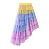 Rainbow Tutu Asymmetrical Swing Skirt