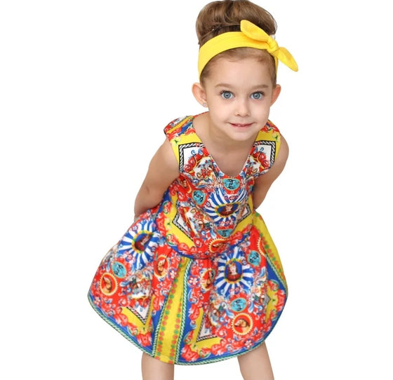 Girls Brand Multi Color Dress
