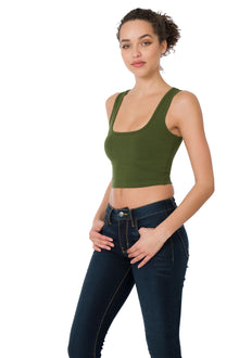  Square Neck Cropped Tank top