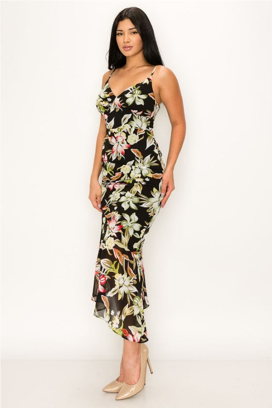 Banjul Sleeveless Floral Print Dress