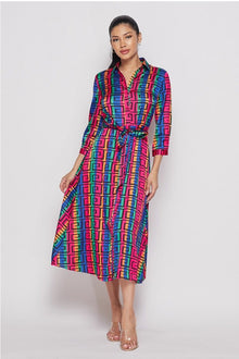  Banjul Printed Shirt Dress