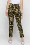 Army Camouflage Print Elastic Waist Pants