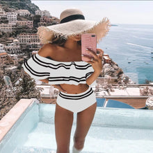  White Sexy Off Shoulder  Bathing Suit