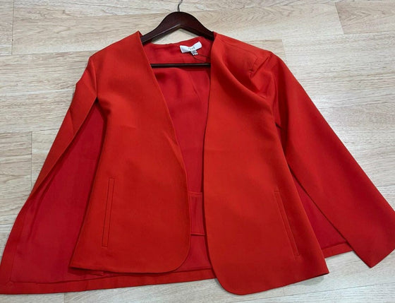 Red Cape Jacket with Slits