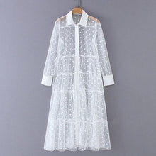  White Mesh Sheer Transparent Polka Dot Lace Cover up