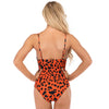 Leopard Print Belt Style One Piece Swimwear