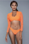 Orange High Cut Two Piece Bikini