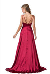 Red A-Line Style Evening Gown