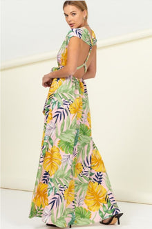  Give Me Attention Tie Back Maxi Dress