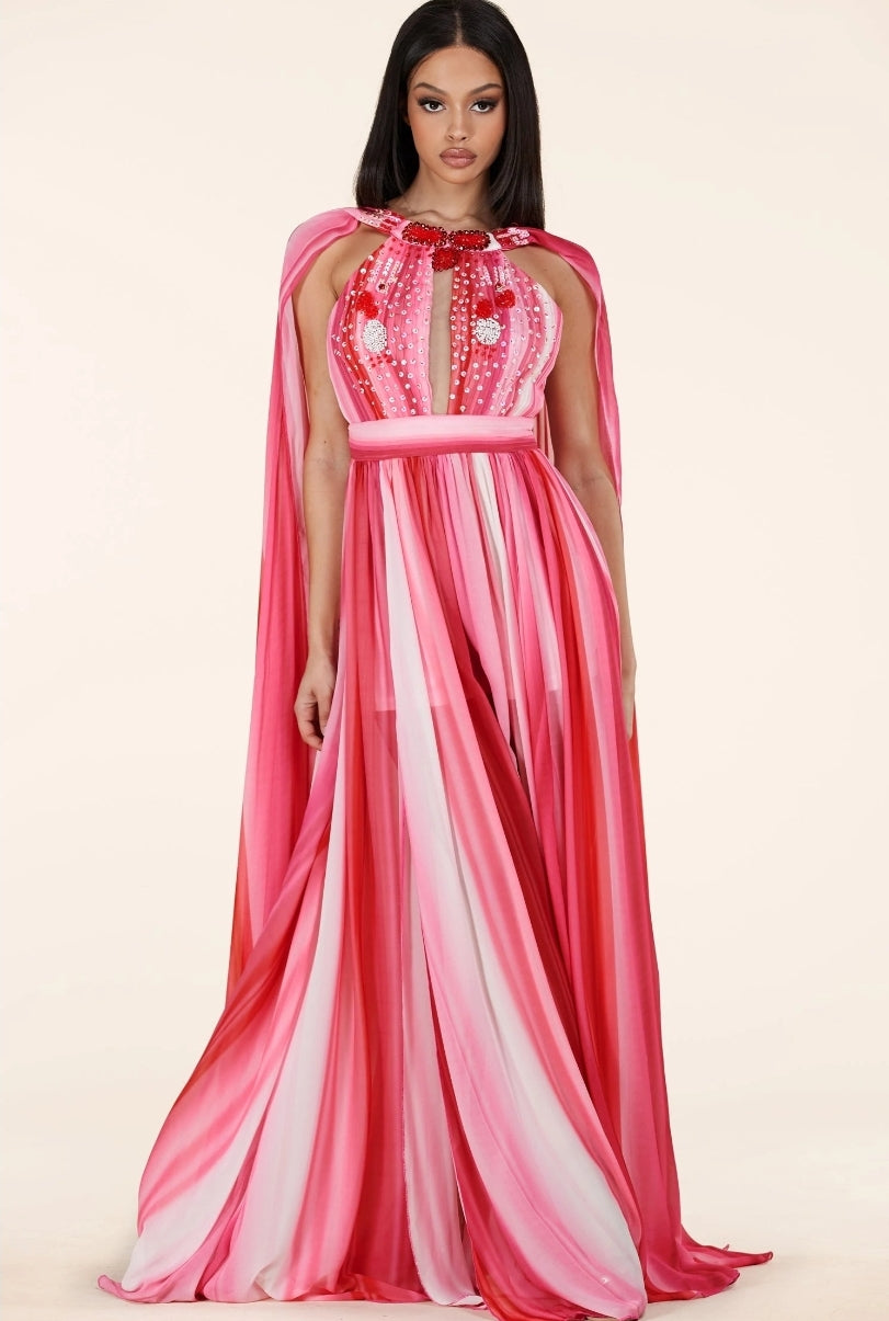 L'atiste Cape Style Maxi Romper Dress – Fabjetsetter Fashion Boutique