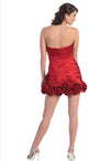 Dark Red Ruffled Layer Cocktail Dress