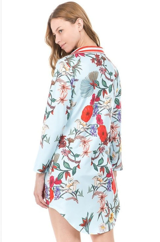 Floral Print Dress Shirt