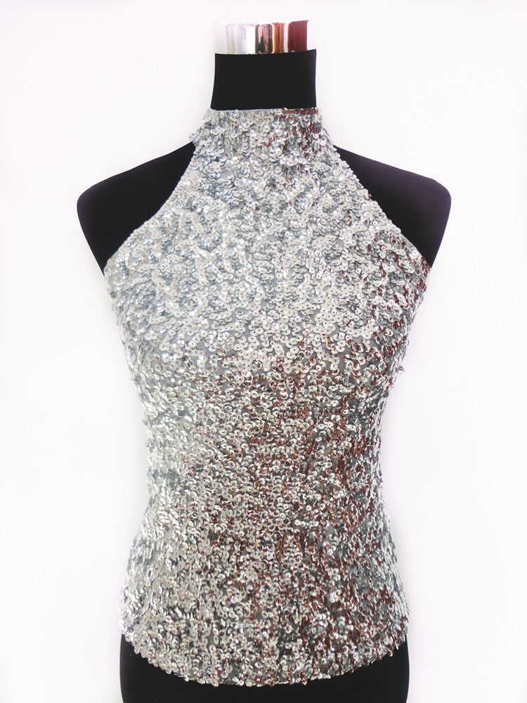 Sequins Halter Neck Top