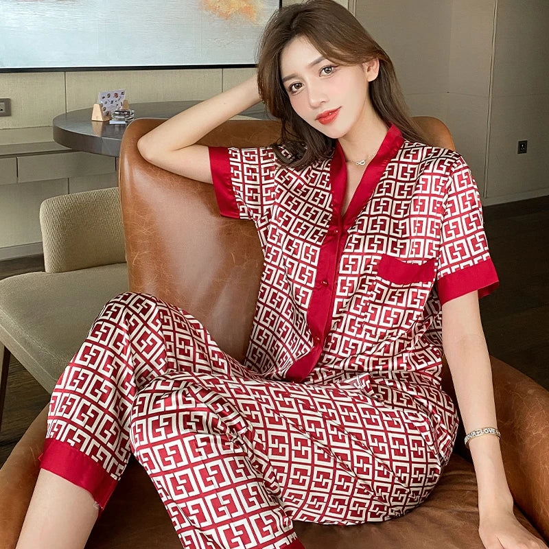 Printed Fashion Women Pajama Set