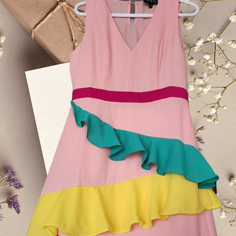 
                      
                        Multi Color Ruffled Maxi Dress
                      
                    