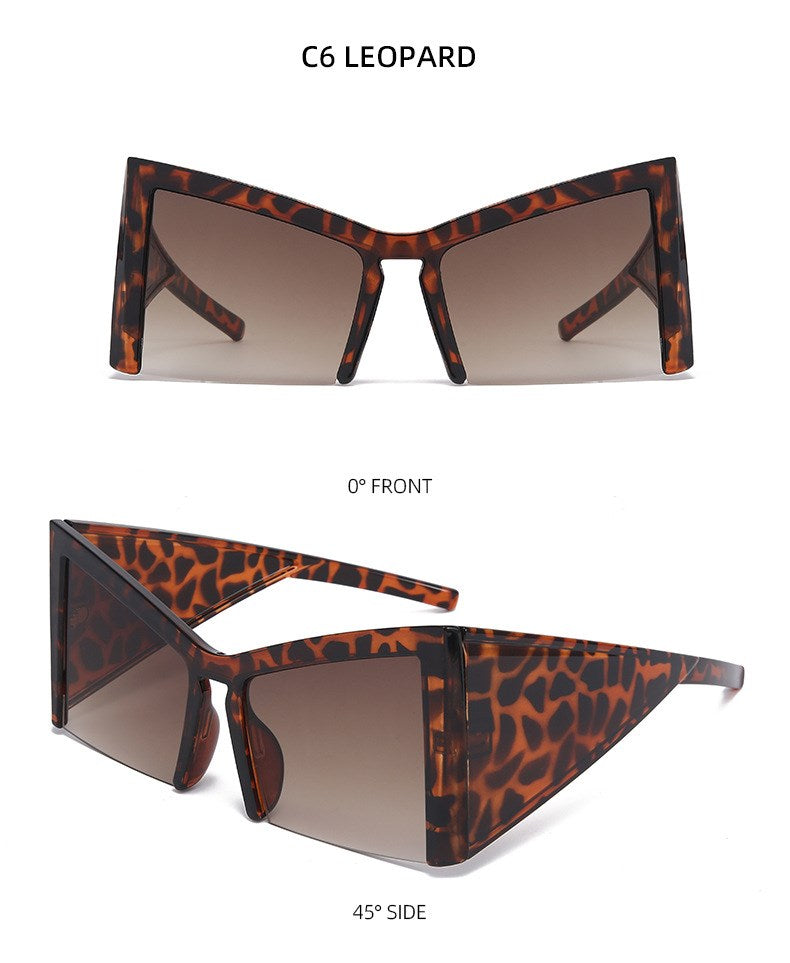 
                  
                    Animal Print Oversized Square Punk Sunglasses
                  
                