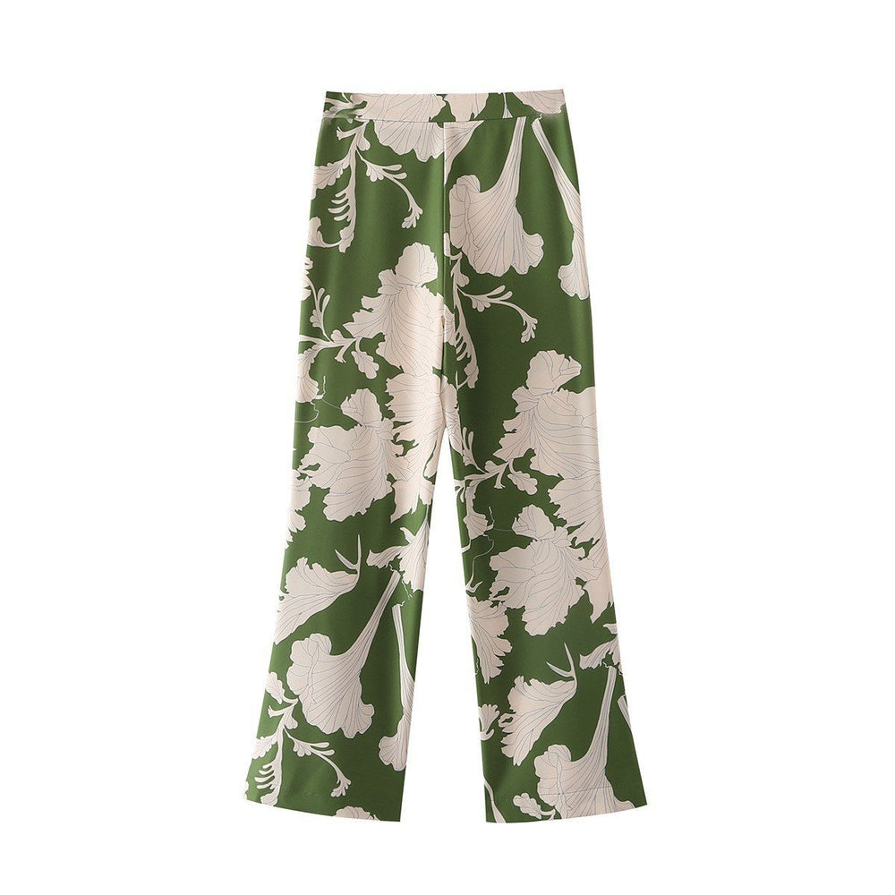 Border Print Pants