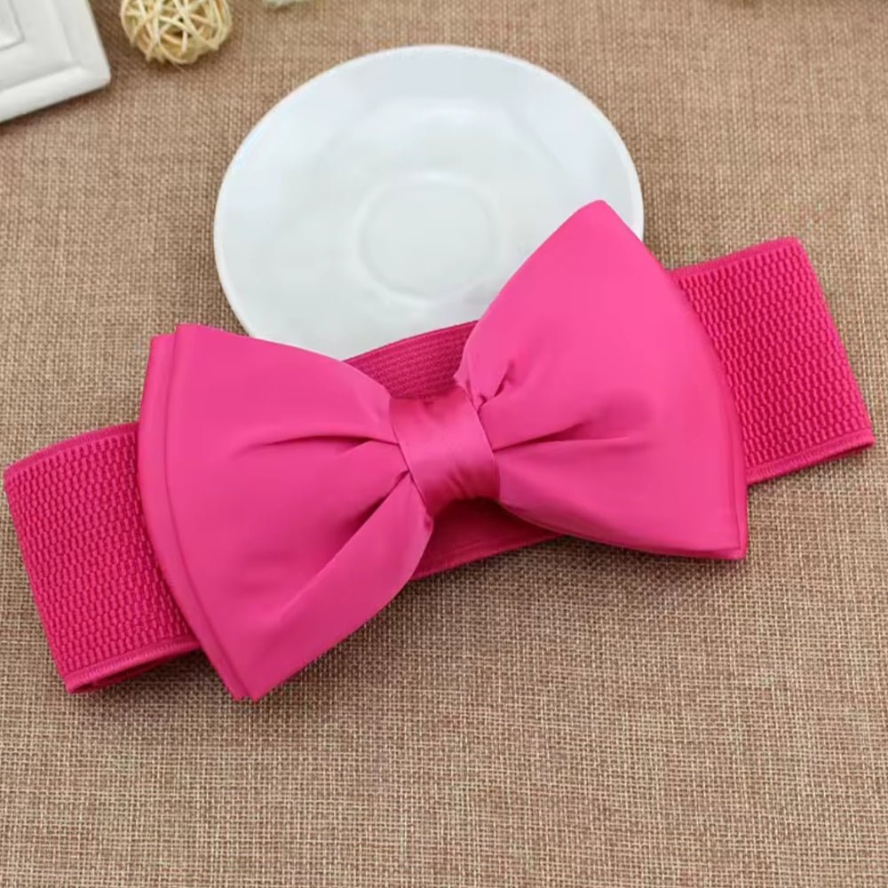 
                  
                    Bowknot Front Stretchy Corset Belt, Fuschia
                  
                