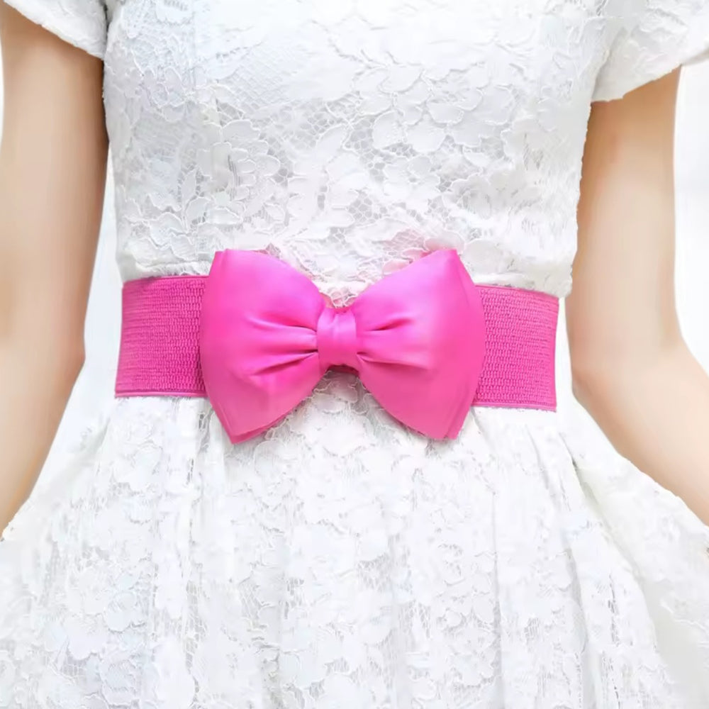 
                  
                    Bowknot Front Stretchy Corset Belt, Fuschia1
                  
                