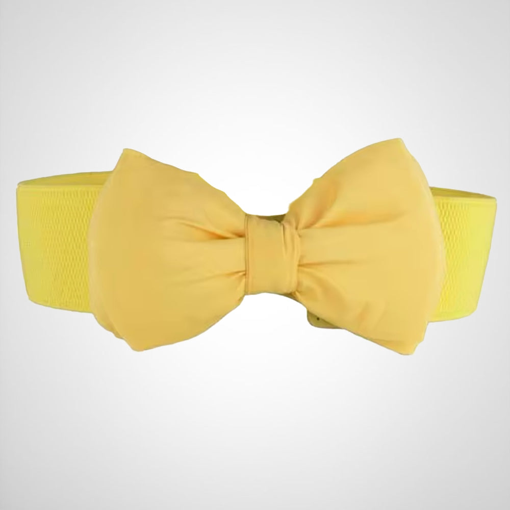 
                  
                    Bowknot Front Stretchy Corset Belt, Yellow
                  
                