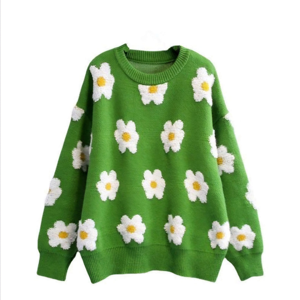 
                  
                    Daisy Knit Sweater Green
                  
                