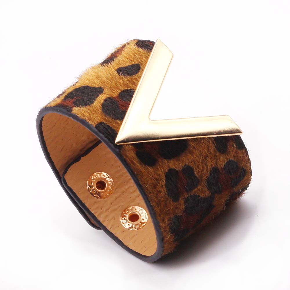 
                  
                    Leopard Wrap Leather Bracelet Brown
                  
                