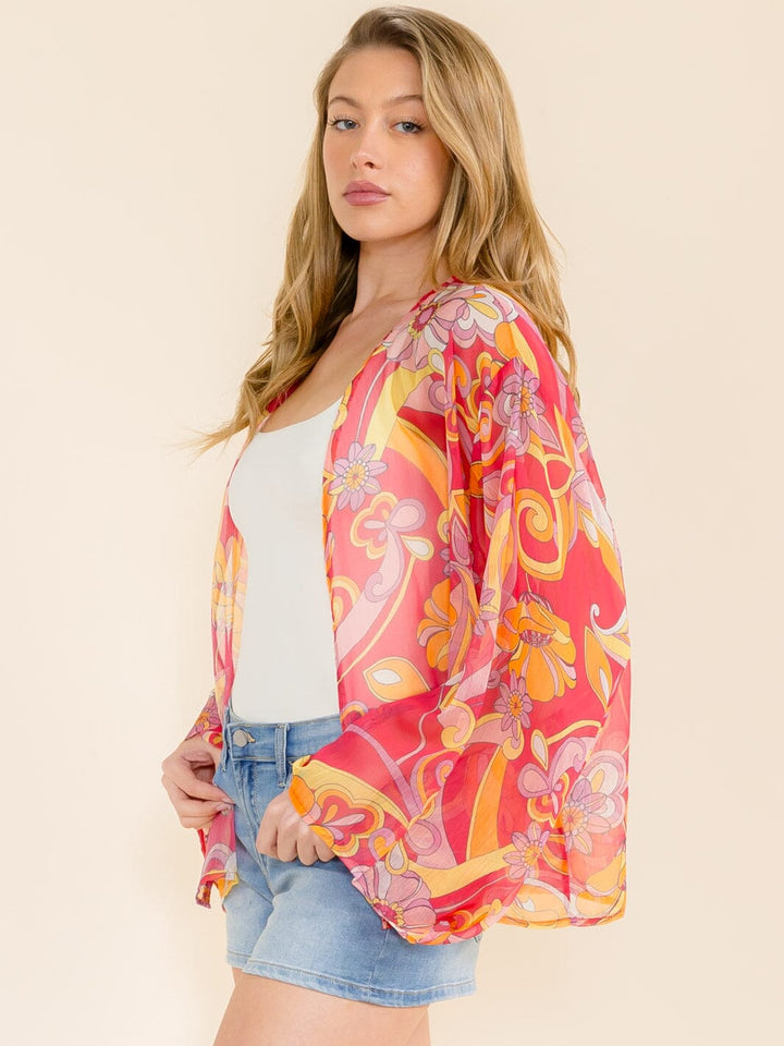 
                  
                    Open Front Chiffon Floral Kimono 03
                  
                