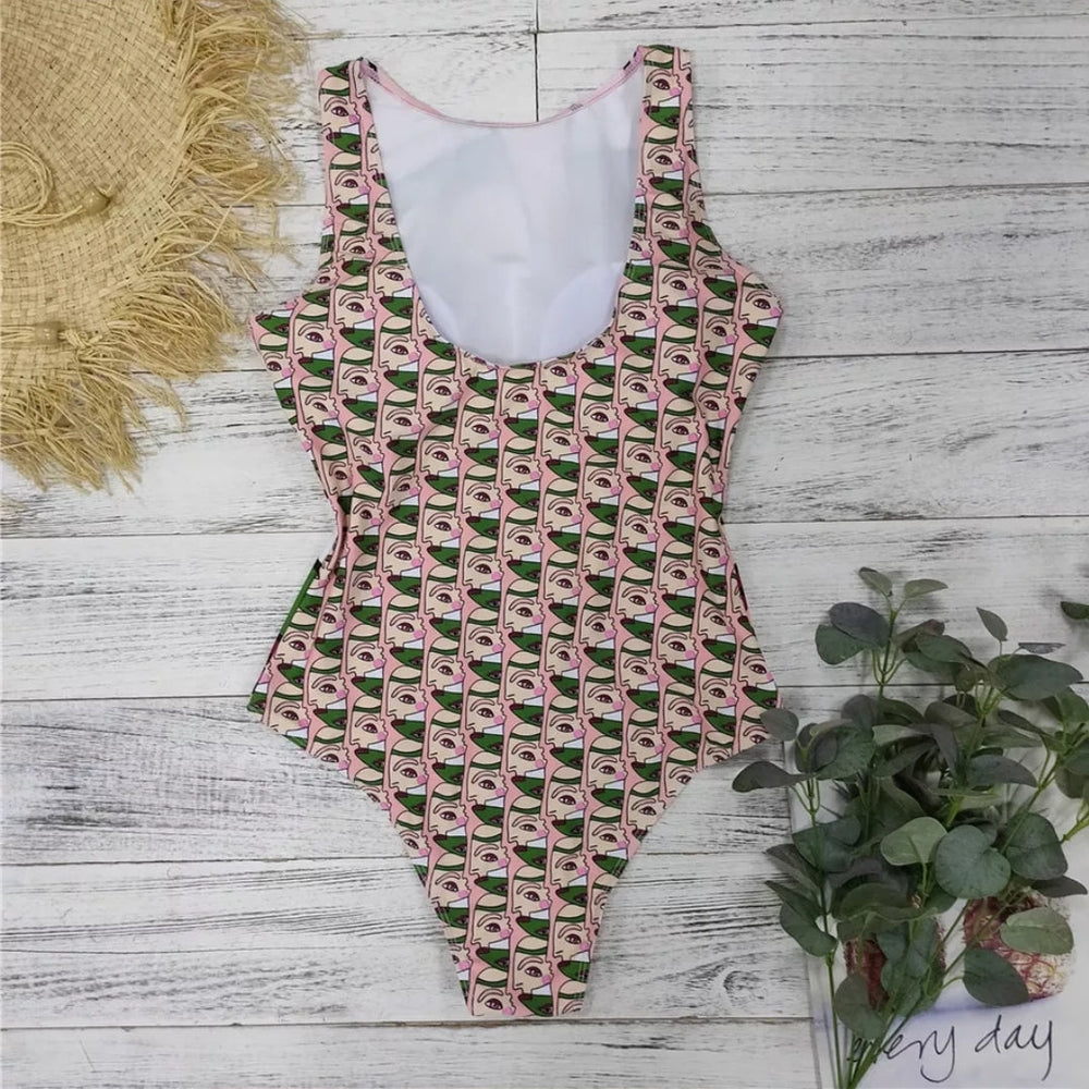 
                      
                        Printed Vintage Retro Bathing Suit
                      
                    