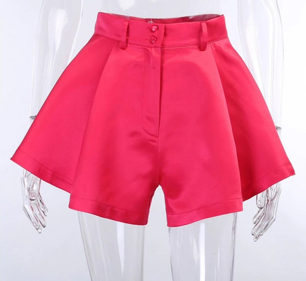 
                      
                        Women Flared High Waist Shorts
                      
                    