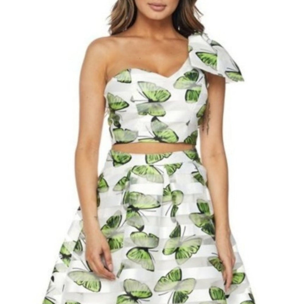 
                      
                        Butterfly Print Two Piece Skirt Set
                      
                    