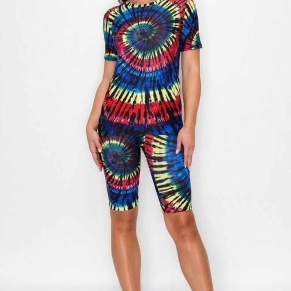 
                      
                        Swirl Tie Dye Bikers Two Piece Set
                      
                    