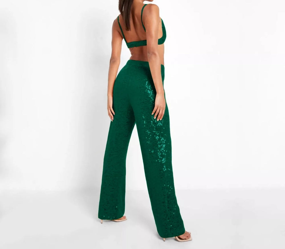 
                      
                        Sequins Wide Leg Pant
                      
                    