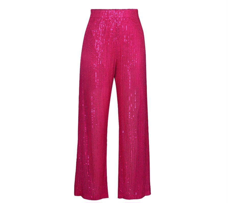 Sequins Wide Leg Pant