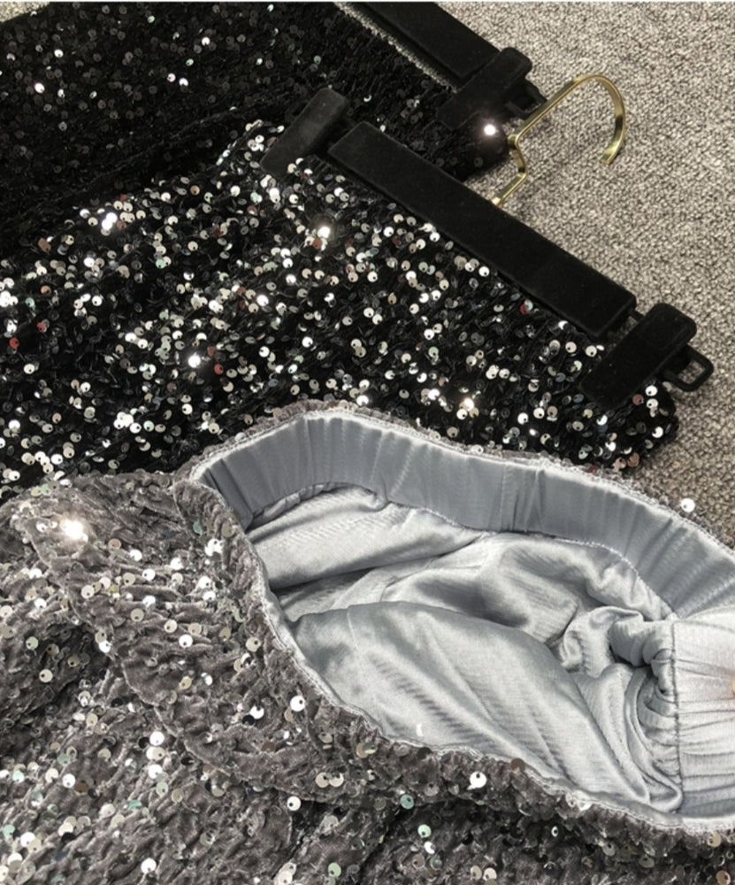 
                      
                        High Waist Sequins Flare  Pants
                      
                    