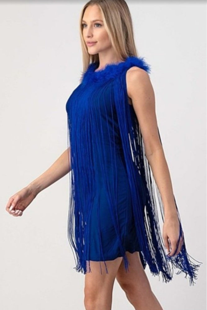 
                      
                        Fringe Mini Dress
                      
                    