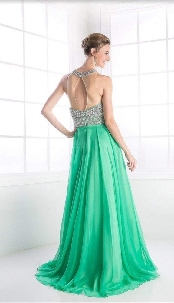 
                      
                        Cinderella Divine Halter Beaded Gown
                      
                    