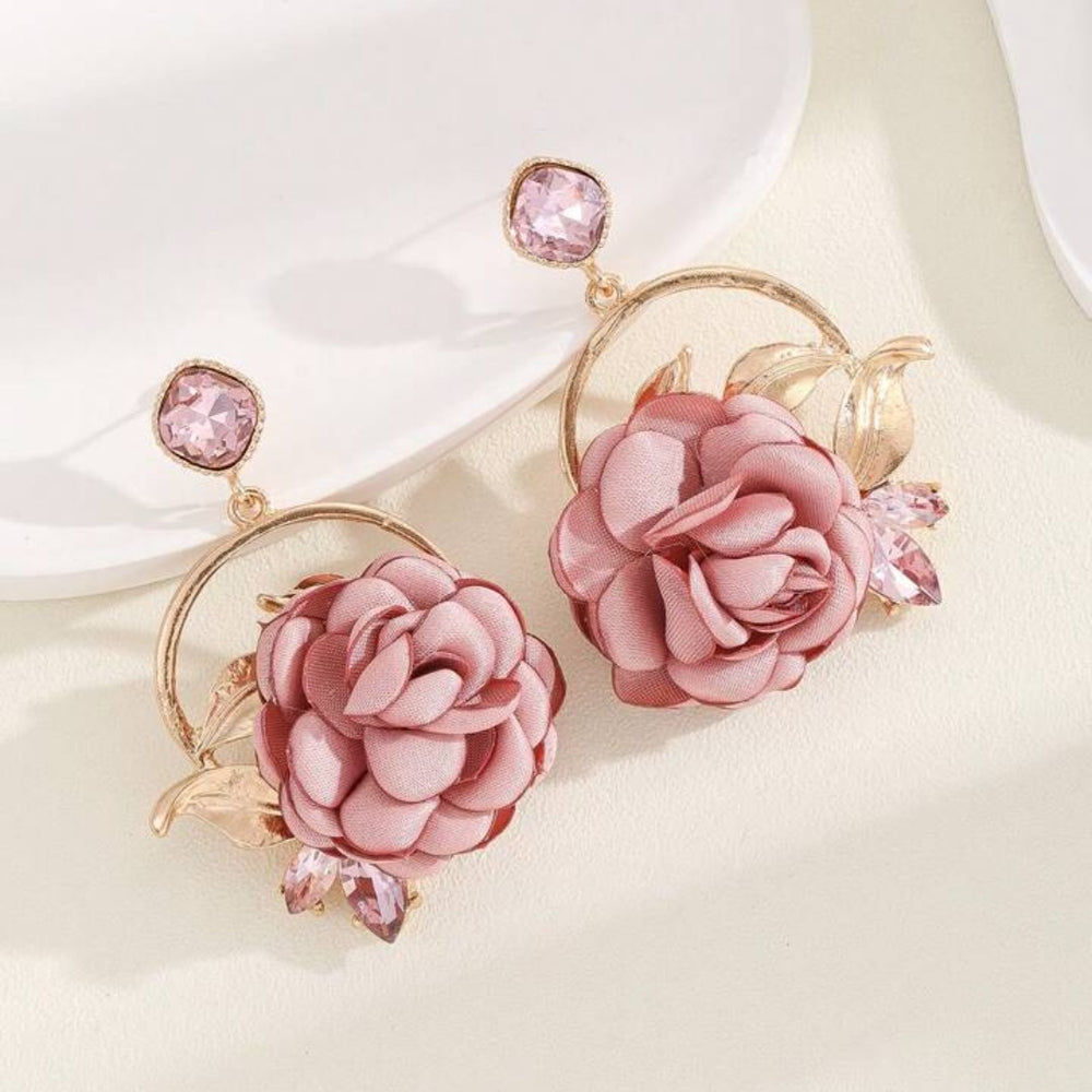 
                      
                        Pink Floral Lace Drop Earrings
                      
                    