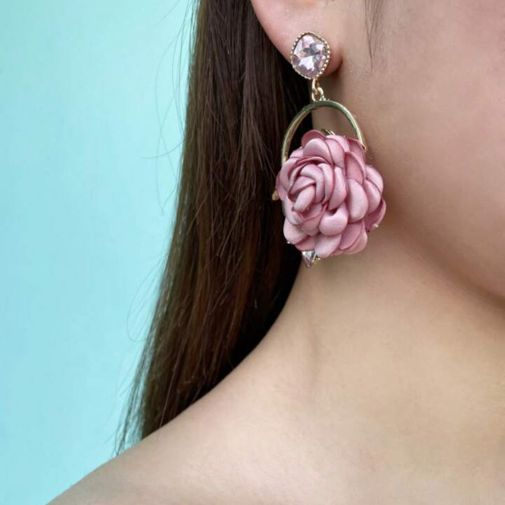 
                      
                        Pink Floral Lace Drop Earrings
                      
                    