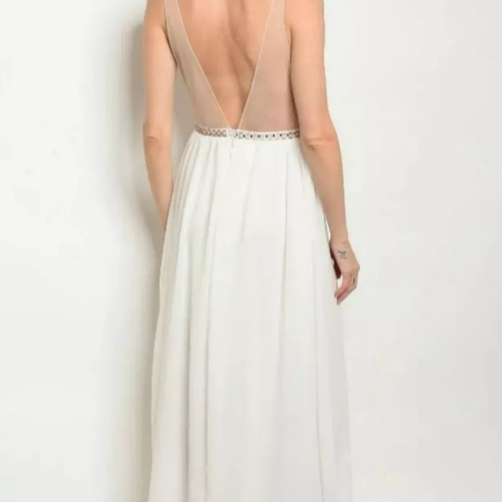 
                      
                        Solid Color Plunging Maxi Dress
                      
                    