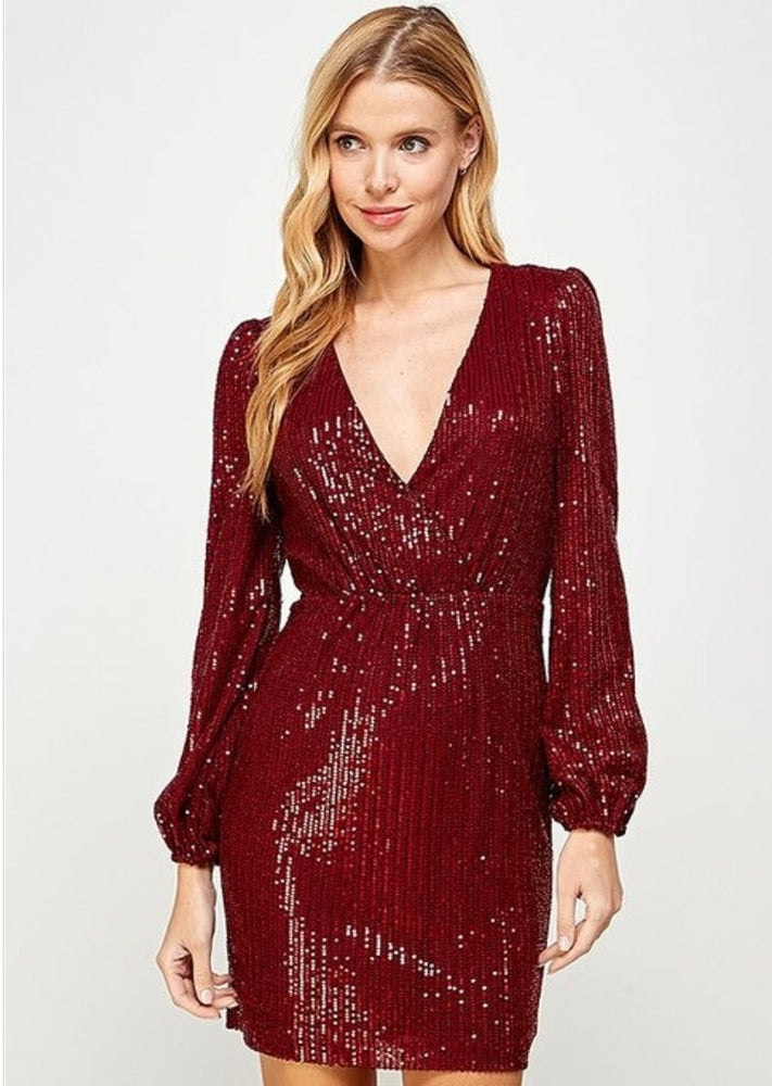 
                      
                        Long Sleeve Sequin Dress
                      
                    