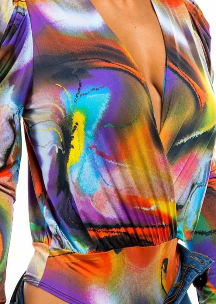 Tie Dye Print Bodysuit