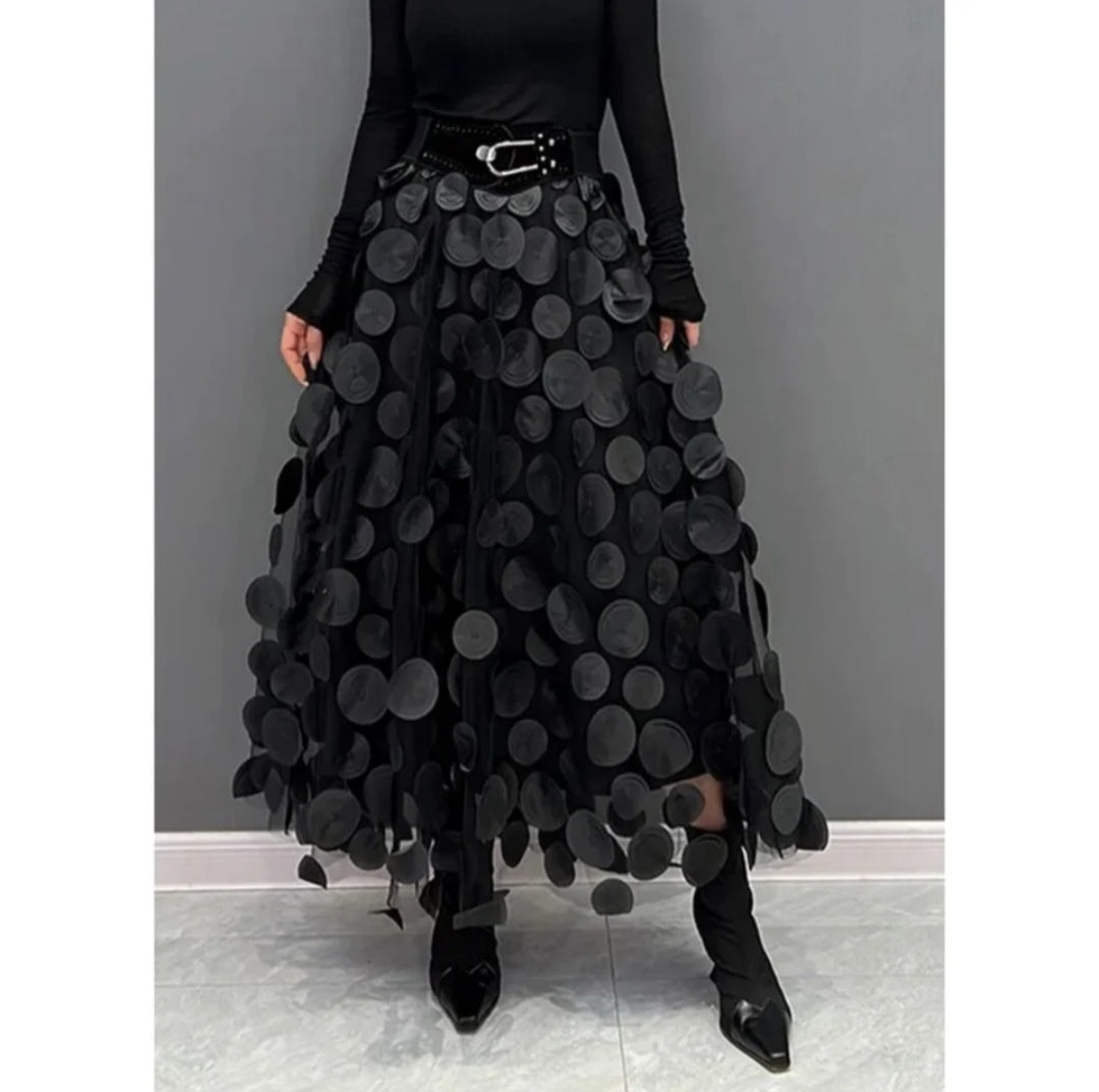 Tulle Skirt Mesh 3D Polka Dot Skirt Model