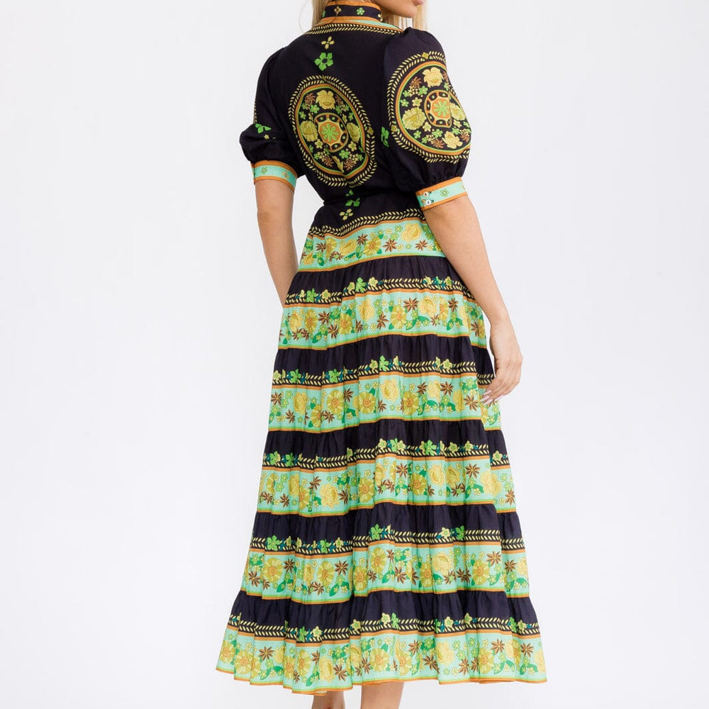 Vintage Puff Sleeve Floral Maxi Dress.02