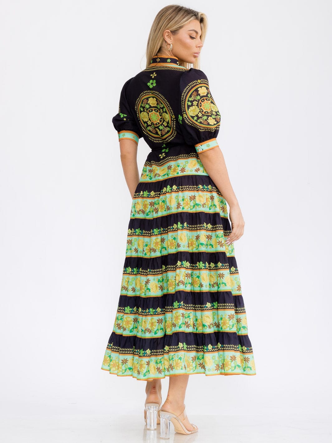 Vintage Puff Sleeve Floral Maxi Dress.02