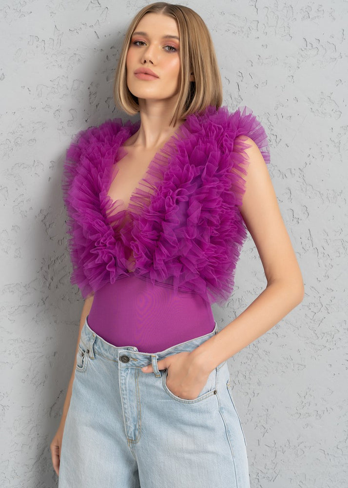 
                      
                        Tulle Ruffle Bodysuit
                      
                    