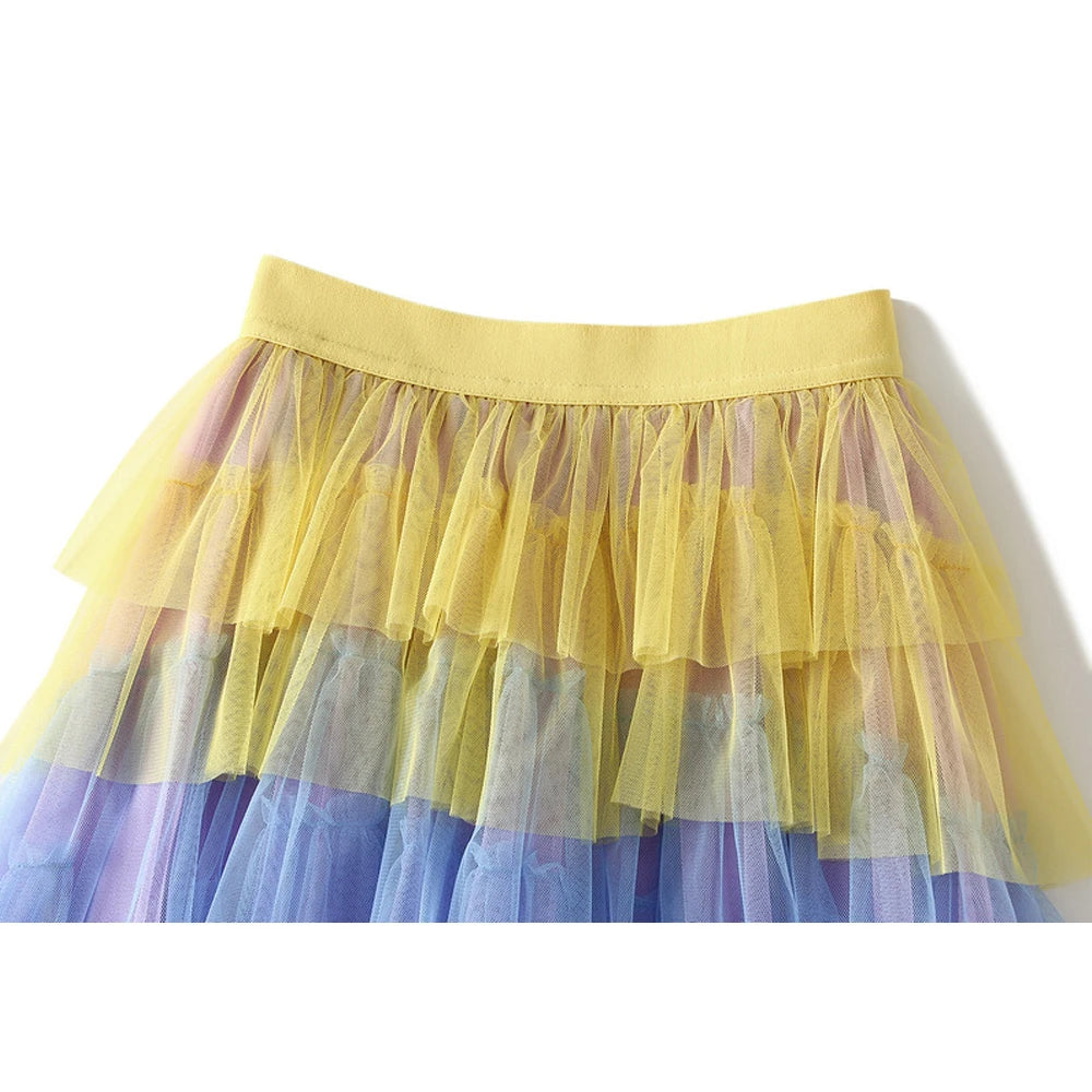 
                      
                        Rainbow Tutu Asymmetrical Swing Skirt
                      
                    