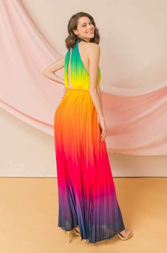 
                      
                        Semi-Sheer Pleated Maxi Dress
                      
                    